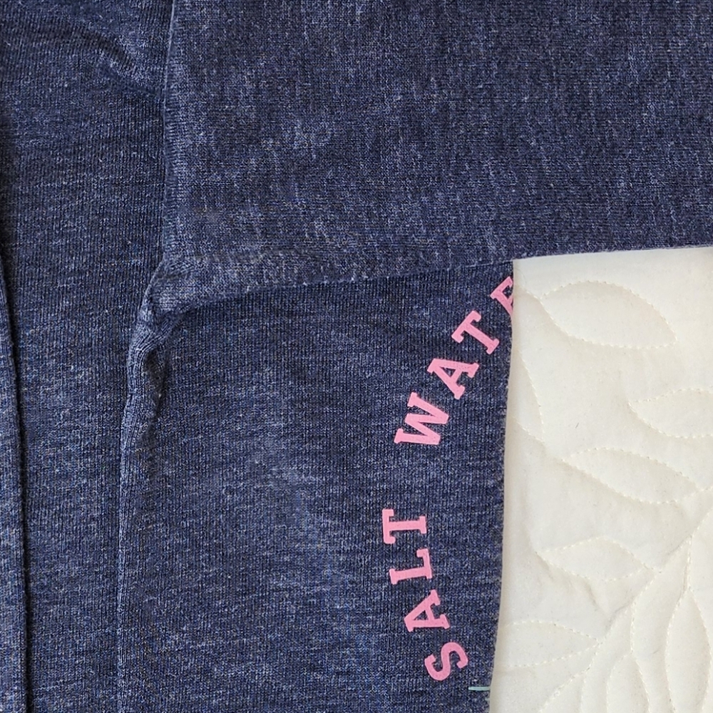 Roxy girls Ribbed Crew neck Sweater, Size 6, Heathered Navy Blue. - Picture 4 of 8